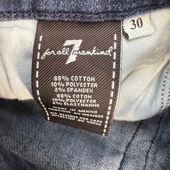 7 For All Mankind Jeans Women's 30 Blue Standard Button Fly A-Pocket Normcore - Picture 14 of 15